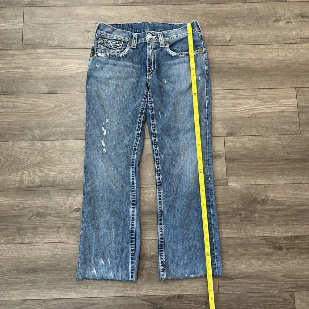 True Religion Jeans Billy Big T Mens 34x30 Blue Denim Distressed Style